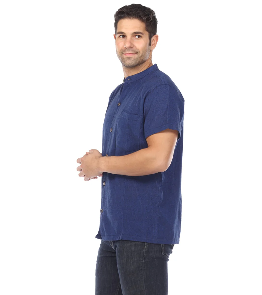 Yak & Yeti Men's Button Up Kurta Shirt Solid Color - Image 12