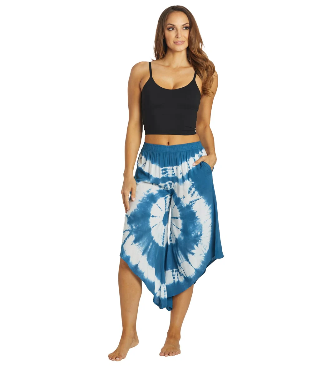 Yak & Yeti Tie Dye Cropped Bohemian Style Pants - Image 11
