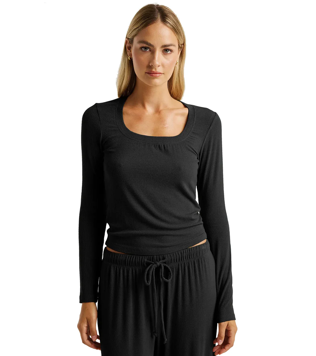 Year of Ours Scoopneck Long Sleeve Top - Image 4